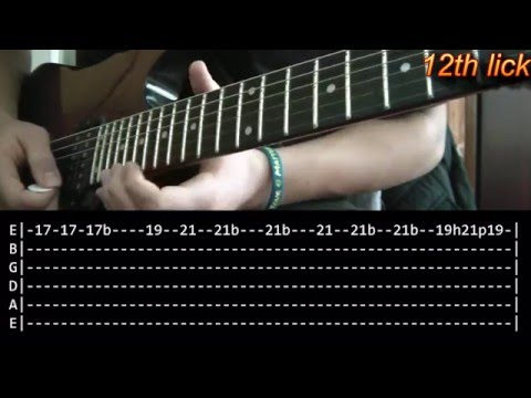 Comfortably Numb Guitar Solo Lesson 2/2 - Pink Floyd (with tabs)