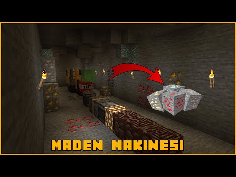 BASİT MADEN BULMA ! Minecraft Maden Makinesi ( Mining Machine ) Nasıl Yapılır? l Minecraft Sistemler
