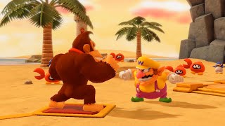 Super Mario Party - Salty Sea!- Challenge Road - Donkey Kong Win- Unlock Pom Pom Character