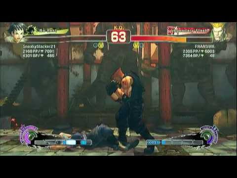 SSF4 AE FRANSWA(Guile) vs SNEAKYSLACKER21(Mokoto) Online Ranked Match(720p)HD