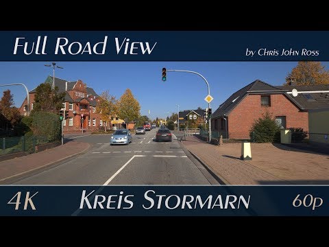 Kreis Stormarn, Germany: Bargteheide, Elmenhost - Lübecker Straße, Siebenbergen, Bundesstraße - 4K