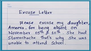 How to write an excuse letter ? | How to write a formal letter ? | excuse letter | Nifty