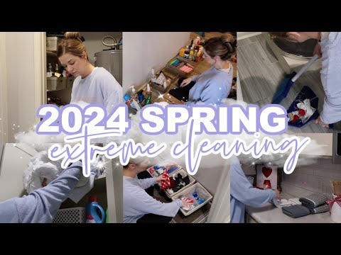 2024 SPRING CLEANING PART ONE | MAJOR DECLUTTERING + DEEP CLEANING |CLEAN WITH ME | Lauren Yarbrough