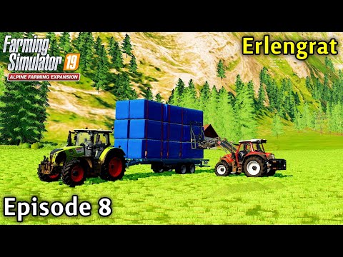 FS19 Timelapse - Alpine DLC Erlengrat Ep 8 LOADING UP THE HESTON SILAGE BALES