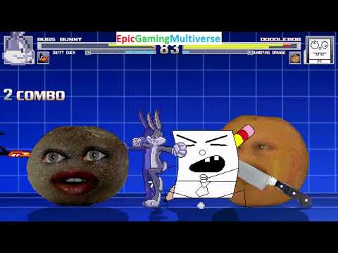 Annoying Orange And DoodleBob VS Daffy Duck And Bugs Bunny In A MUGEN Match / Battle / Fight