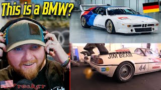 NASCAR Fan Reacts to The BMW M1 ProCar Sound, Flames, Onboard Laps