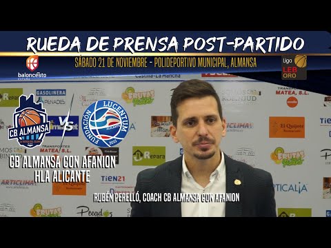 Post partido Rubén Perelló - J06 - CB Almansa con AFANION vs HLA Alicante
