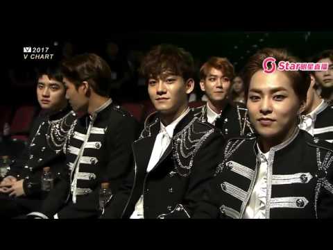 [INDOSUB/CC] 170408 EXO Chanyeol 찬열 won Most Popular Artist @ 2017 5th V Chart Awards