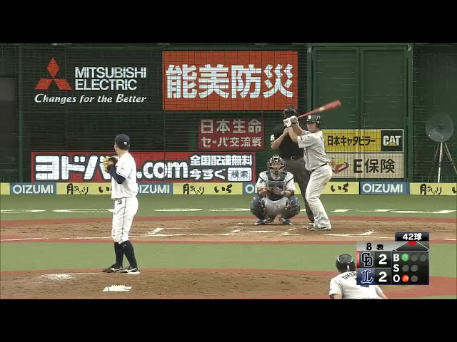 【8回表】ライオンズ・小石がドラゴンズ・平田に手痛い2ランホームランを浴びる 2016/6/11 L-D