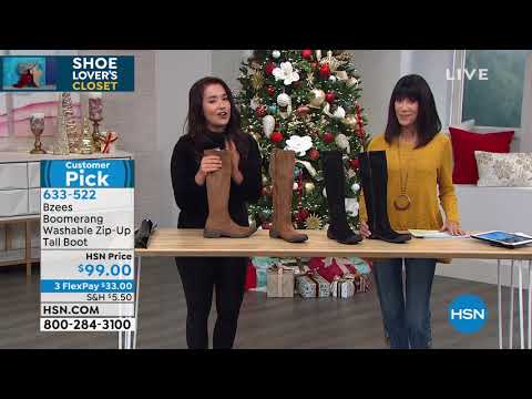 Bzees Boomerang Washable ZipUp Tall Boot