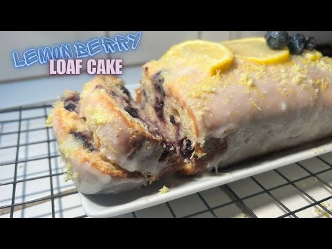 How to Make a Mouthwatering Lemon Blueberry Loaf Cake 🍋🫐#baking #dessert