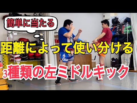 距離によって使い分ける”3種類”の左ミドルキック