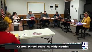 Caston School Board - 2 - 20 - 19