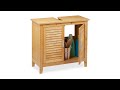 Waschbeckenunterschrank Bambus Braun - Bambus - Holzwerkstoff - 67 x 60 x 30 cm