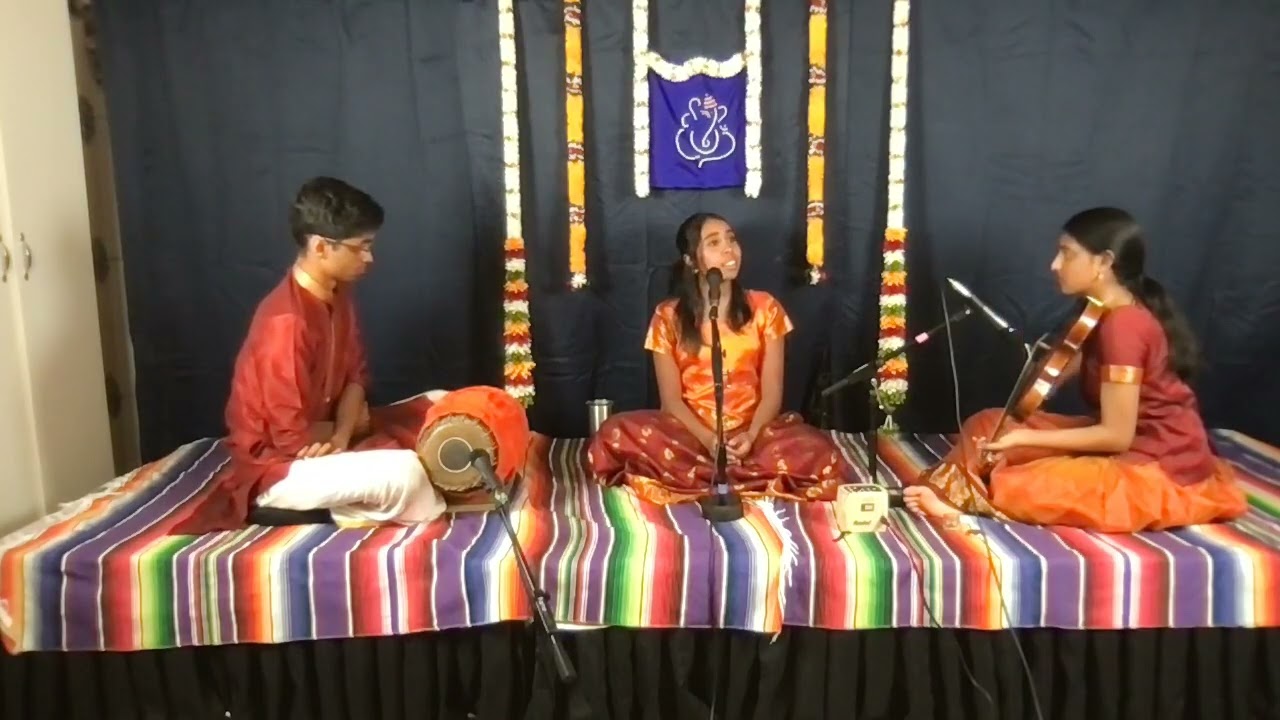 Diya Krishna  (Bay Area) (CA) Vocal, Pramati Bharat - Violin, Saaketh Nandakumar - Mrudangam