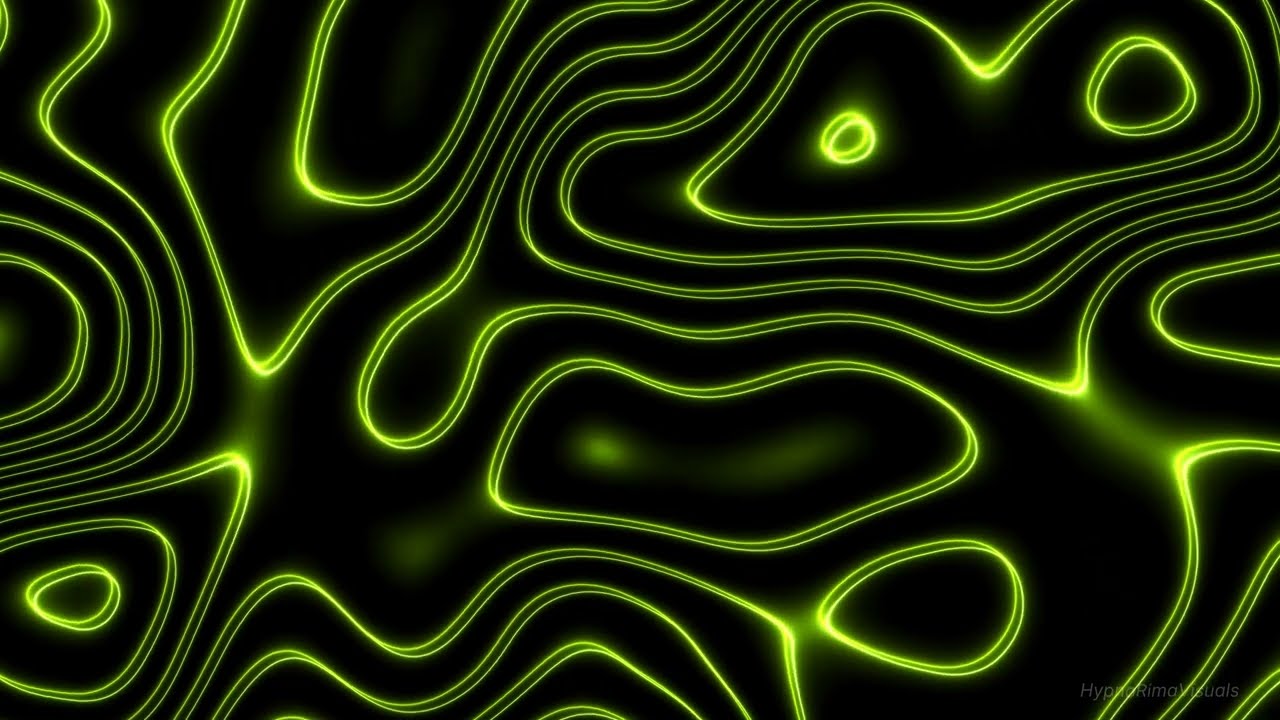 Abstract Lime Green Neon Wave Pattern | 4K Ultra HD Relaxing / ASMR Visuals | Seamless Loop