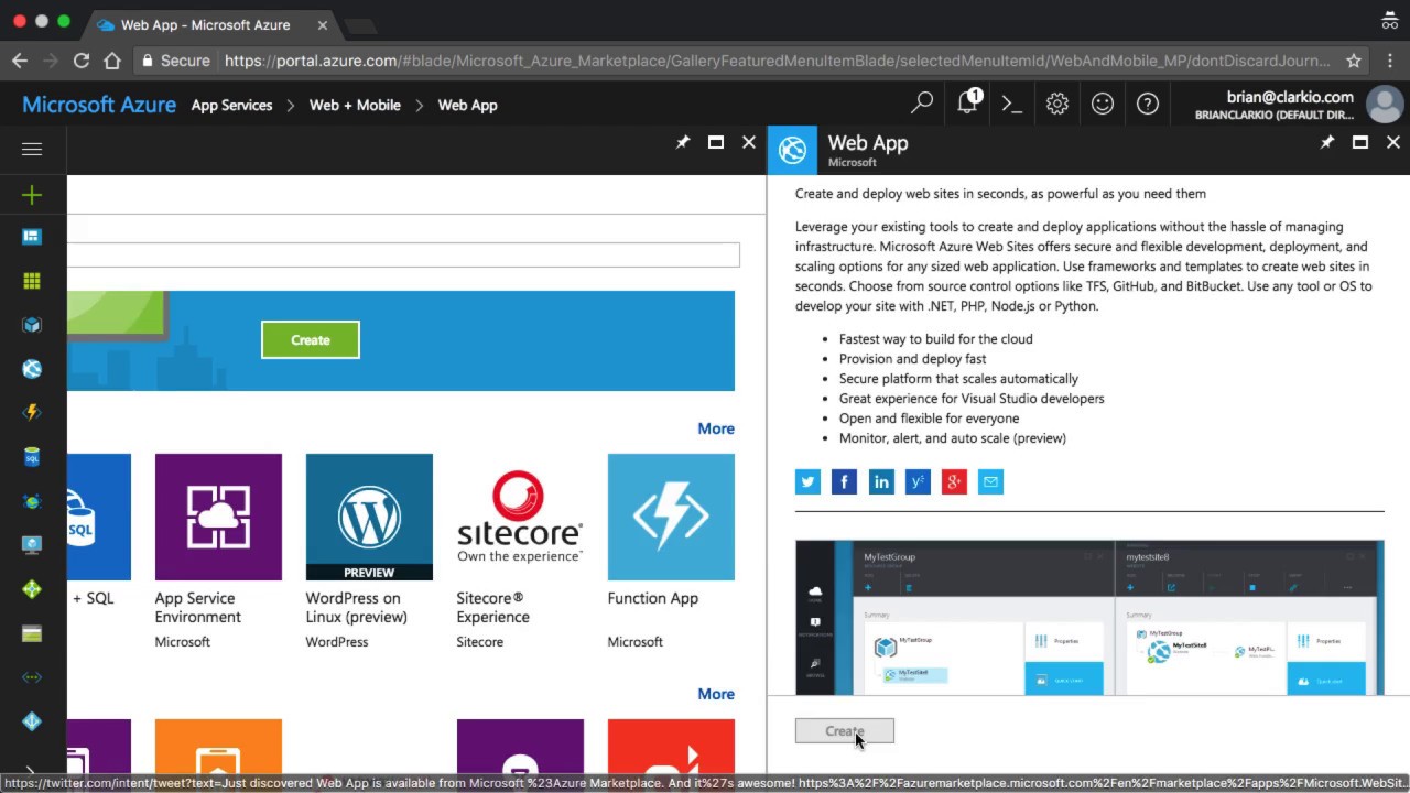 Preparing Azure to Run an Existing Node.js Application