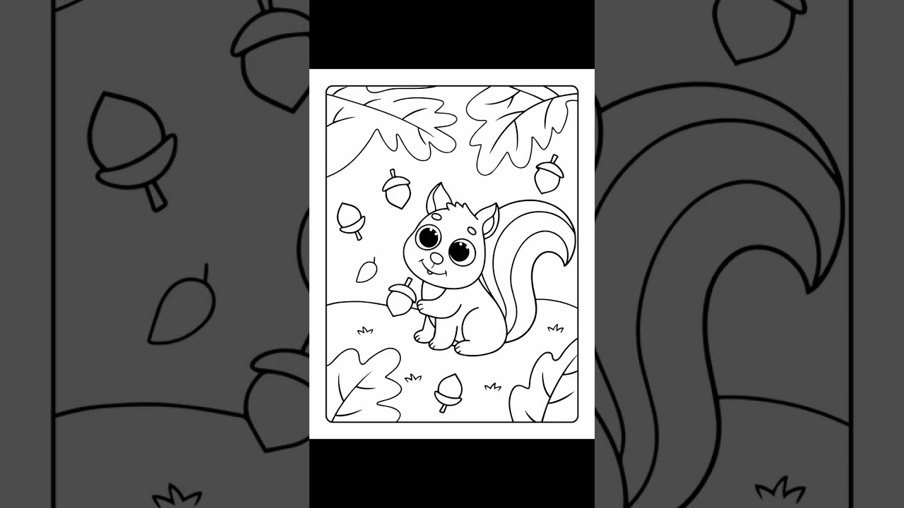 Autumn Scene Coloring Pages for Kids – Nature Inspired Fall Coloring Pages