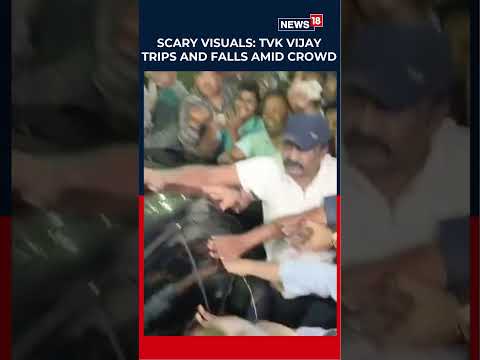 Scary Visuals! Thalapathy Vijay Trips And Falls After Being Mobbed | #shorts | N18S