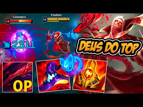 VLADIMIR É O NOVO DEUS DA TOP LANE COM ESSA BUILD *muito dano* - LEAGUE OF LEGENDS