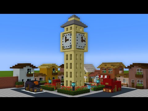 How To Make a Clock Tower | How To Build A City In Minecraft