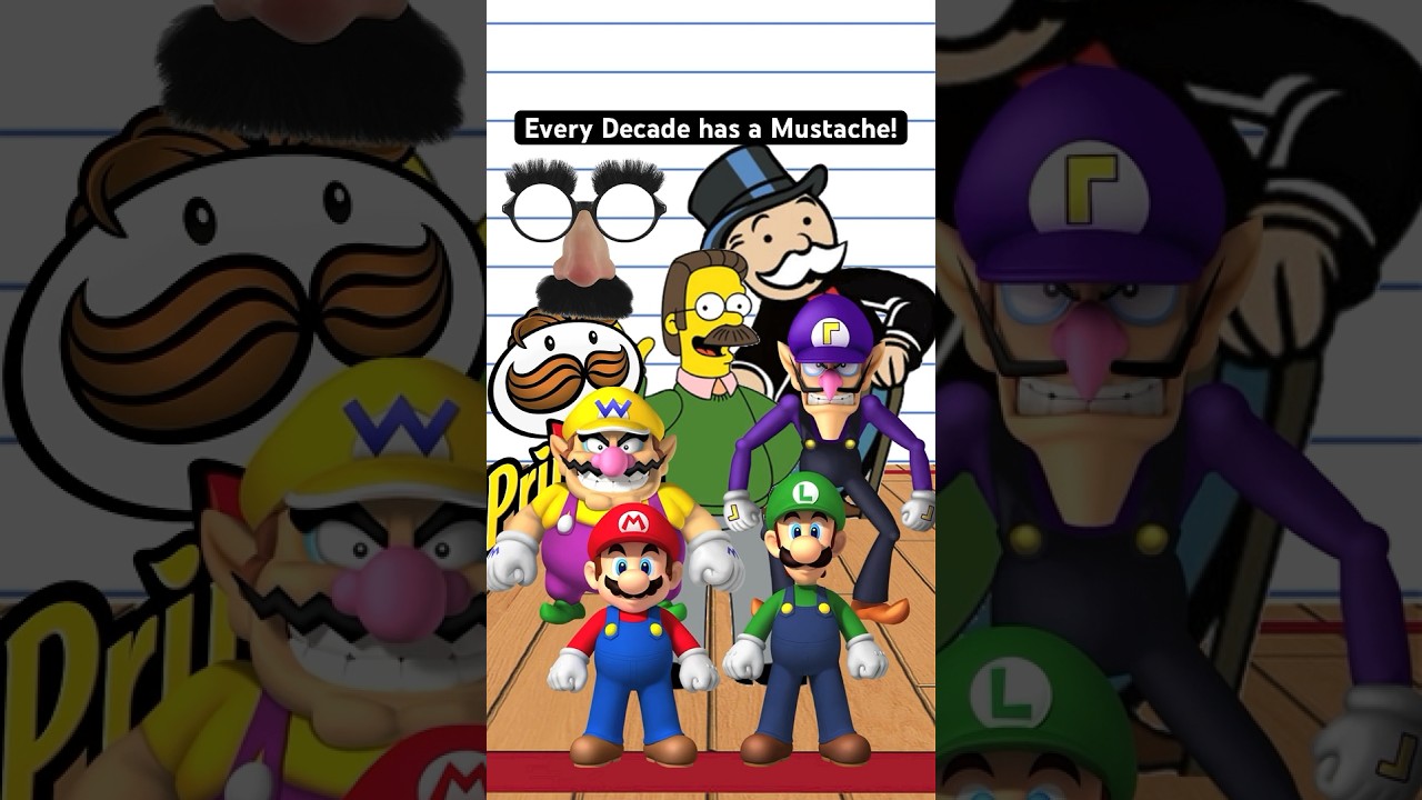 Every Decade has a Mustache!#mario #supermario
