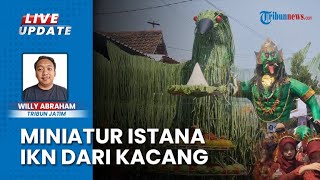 Uniknya Sedekah Bumi di Semampir Gresik, Warga Buat Miniatur Istana Garuda IKN dari Sayur-sayuran