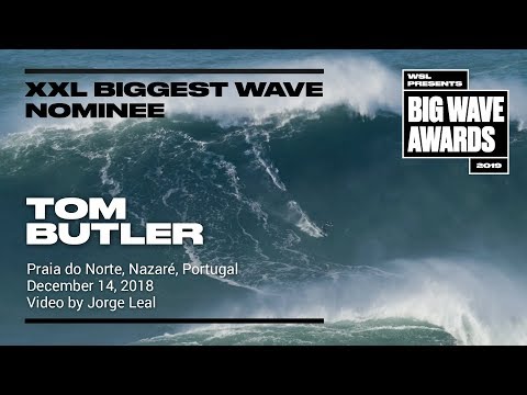 Tom Butler at Nazaré - 2019 XXL Biggest Wave - WSL Big Wave Awards