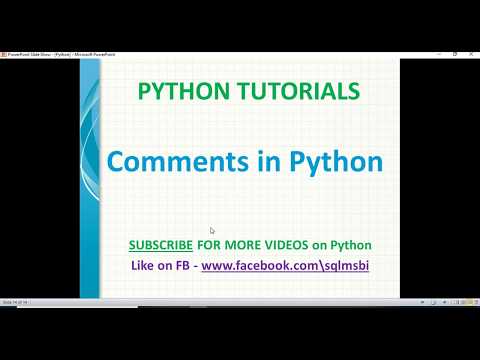Comments in Python | python comments | python tutorials