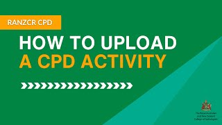 How to upload a CPD Activity