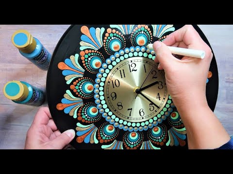 Dot Mandala Record Clock | How To Paint with Lydia May