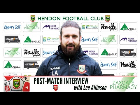 Lee Allinson  - Post match Hendon v Arsenal U18