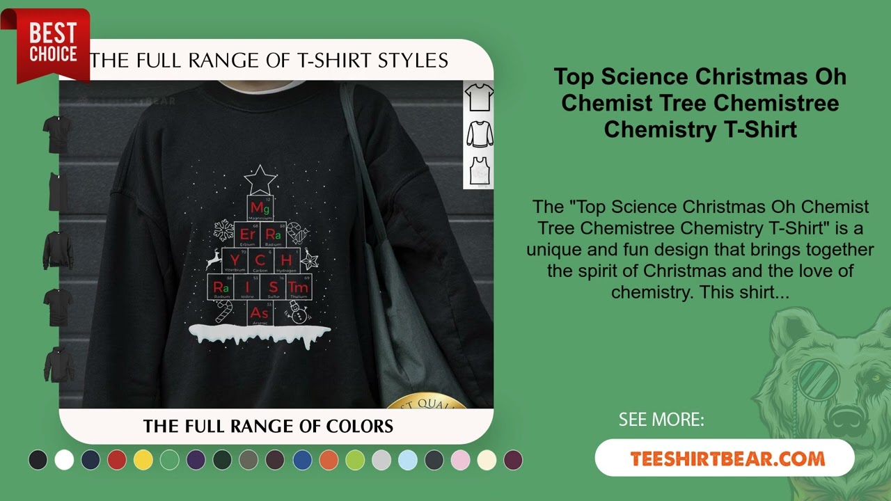 Top Science Christmas Oh Chemist Tree Chemistree Chemistry T-Shirt