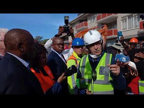 President Cyril Ramaphosa visits the disaster site in George