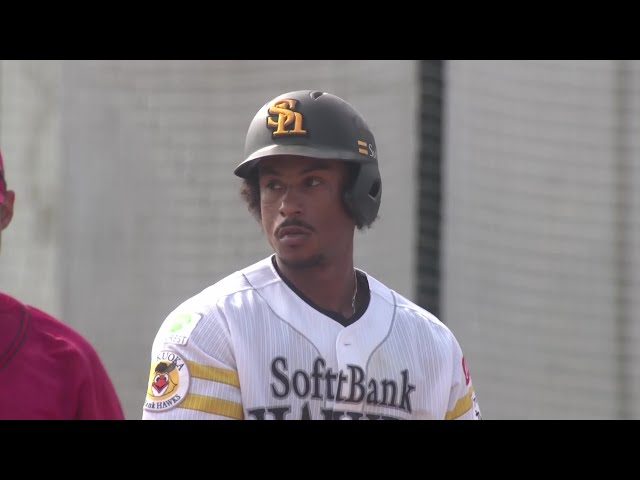 【ファーム】直球を捉えた!! ホークス・ダウンズ 三遊間を破るタイムリーヒットで勝ち越し!! 2025年8月31日 福岡ソフトバンクホークス 対 広島東洋カープ