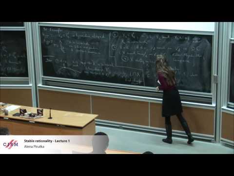 Alena Pirutka: Stable rationality - Lecture 1