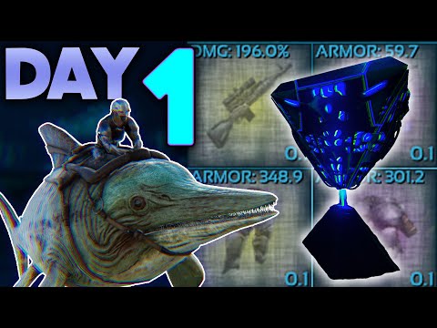 SOLO Taking Over the CRYSTAL ISLES CAVE on DAY 1 | ARK Solo PvP Ep 1