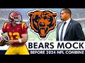 Chicago Bears 2024 NFL Mock Draft Ft TRADES Before NFL Combine: Will Ryan Poles Trade Justin Fields?