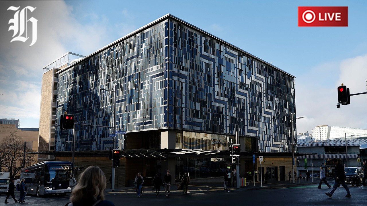 Politicians speak at the City Rail Link opening ceremony