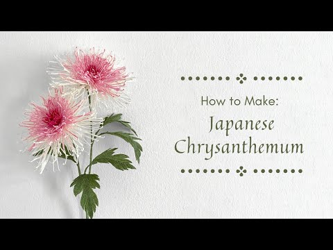 MAKING A JAPANESE SPIDER CHRYSANTHEMUM WITH CREPE PAPER