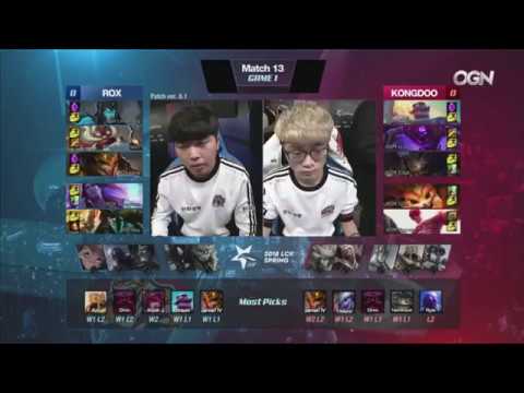 ROX vs KDM Highlights Game 1 - LCK Spring 2018
