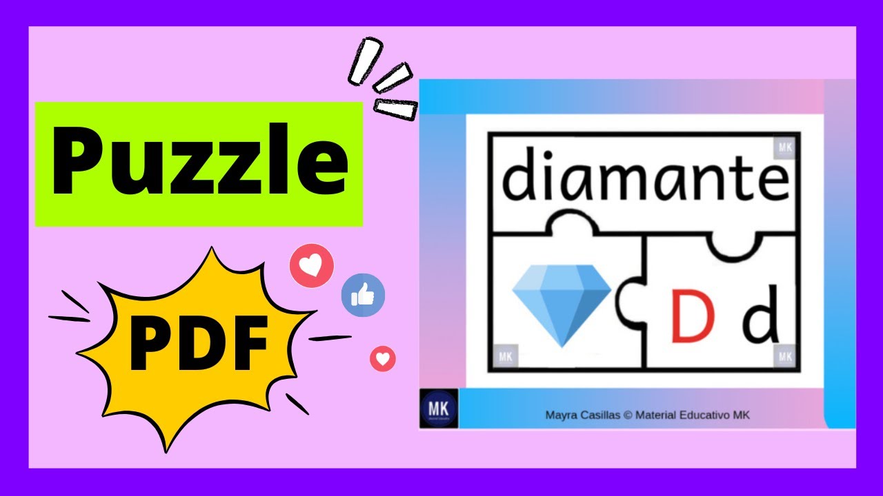 ❣ Rompecabezas de LETRAS🧩 (IMPRIME GRATIS) 👉 Juego de Mesa para Imprimir