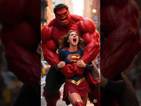Spider-Man vs Red Hulk 💥| Red Hulk Kidnapped Supergirl #shorts#spiderman#marvel #supergirl#avengers