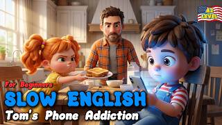 Tom's Phone Addiction | Learn English with Family (A1 - A2)