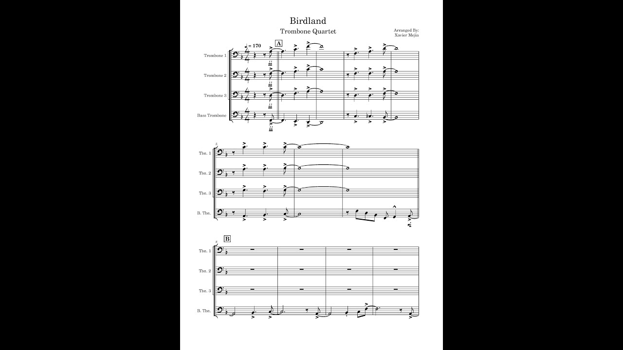 Birdland - Trombone Quartet