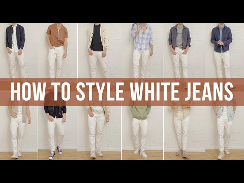 12 Casual Outfits Styling White Jeans | Mens Spring &...