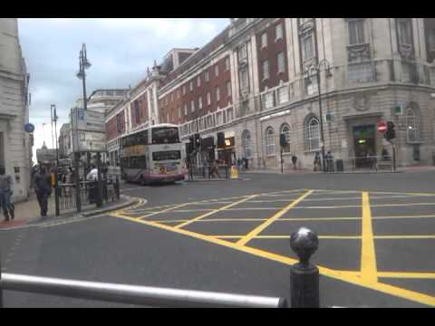 Drive off of Wright Gemini 37097 (YJ08 GWN) in Leeds City Centre [phone vid]