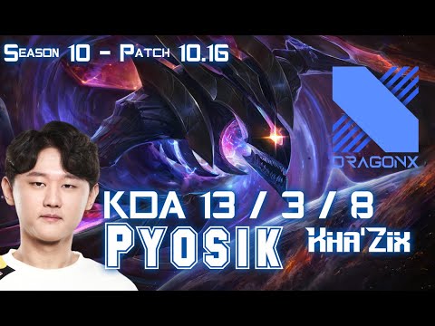 DRX Pyosik KHA'ZIX vs KARTHUS Jungle - Patch 10.16 KR Ranked