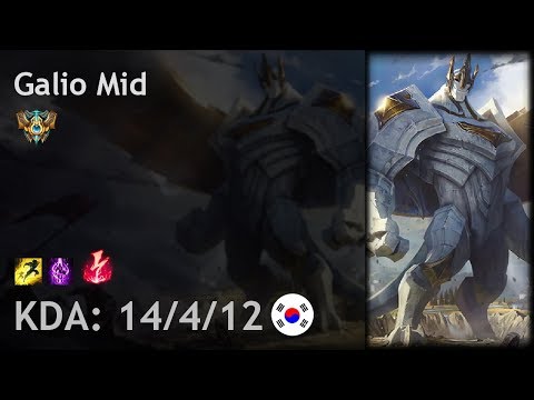 Galio Mid vs Malzahar - KR Challenger Patch 7.24