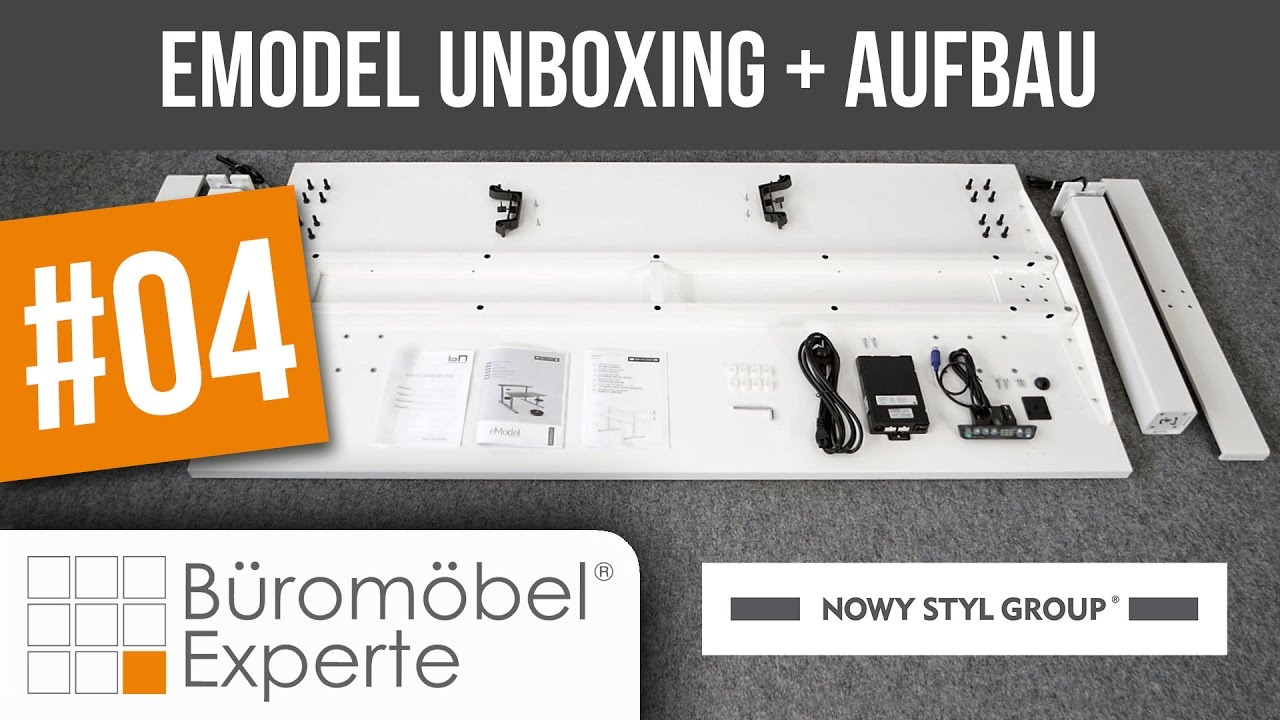 Video zum Steh-Sitz-Tisch eModel Rechteck-Form